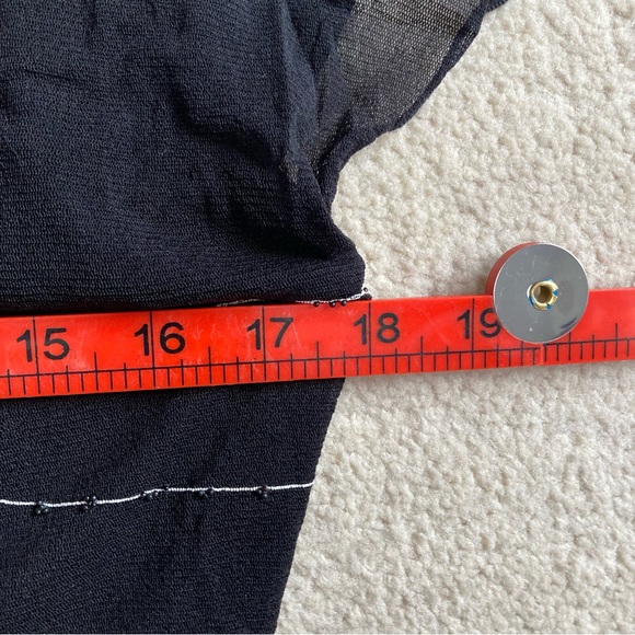 VINTAGE BNWT Deadstock BHS Ladies Women Mesh beaded Sheer Top Tee T-Shirt - Picture 7 of 11